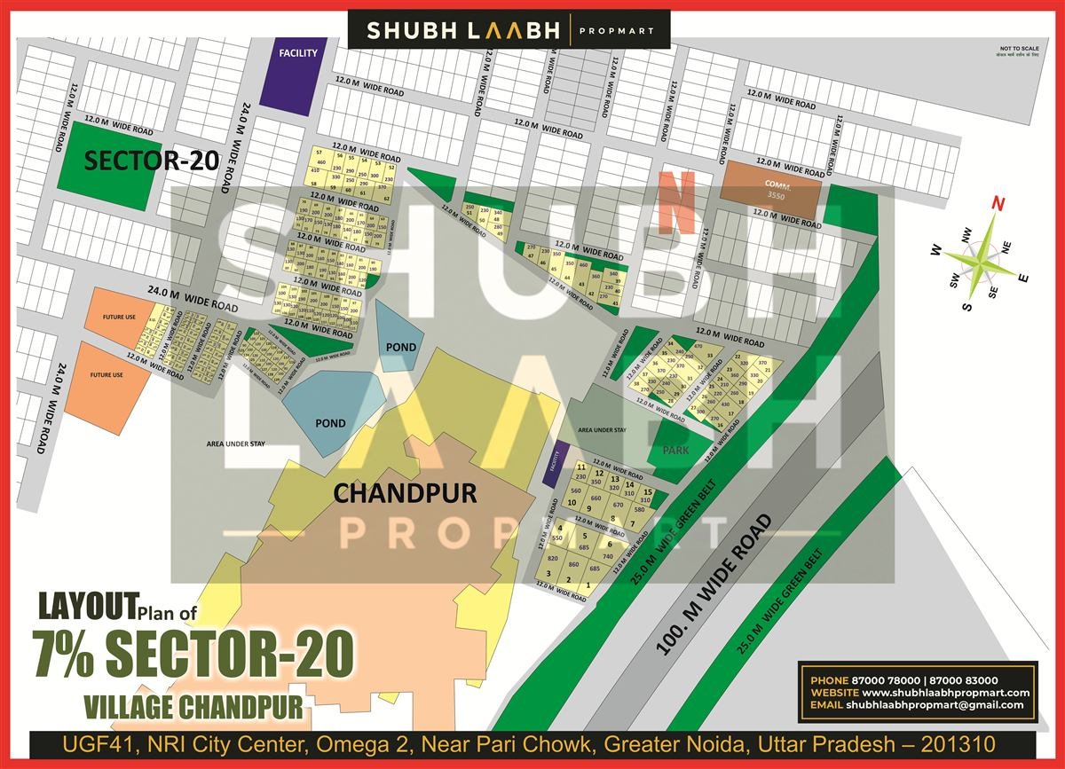 Village Abadi — Chandpur Part Sector 20 map