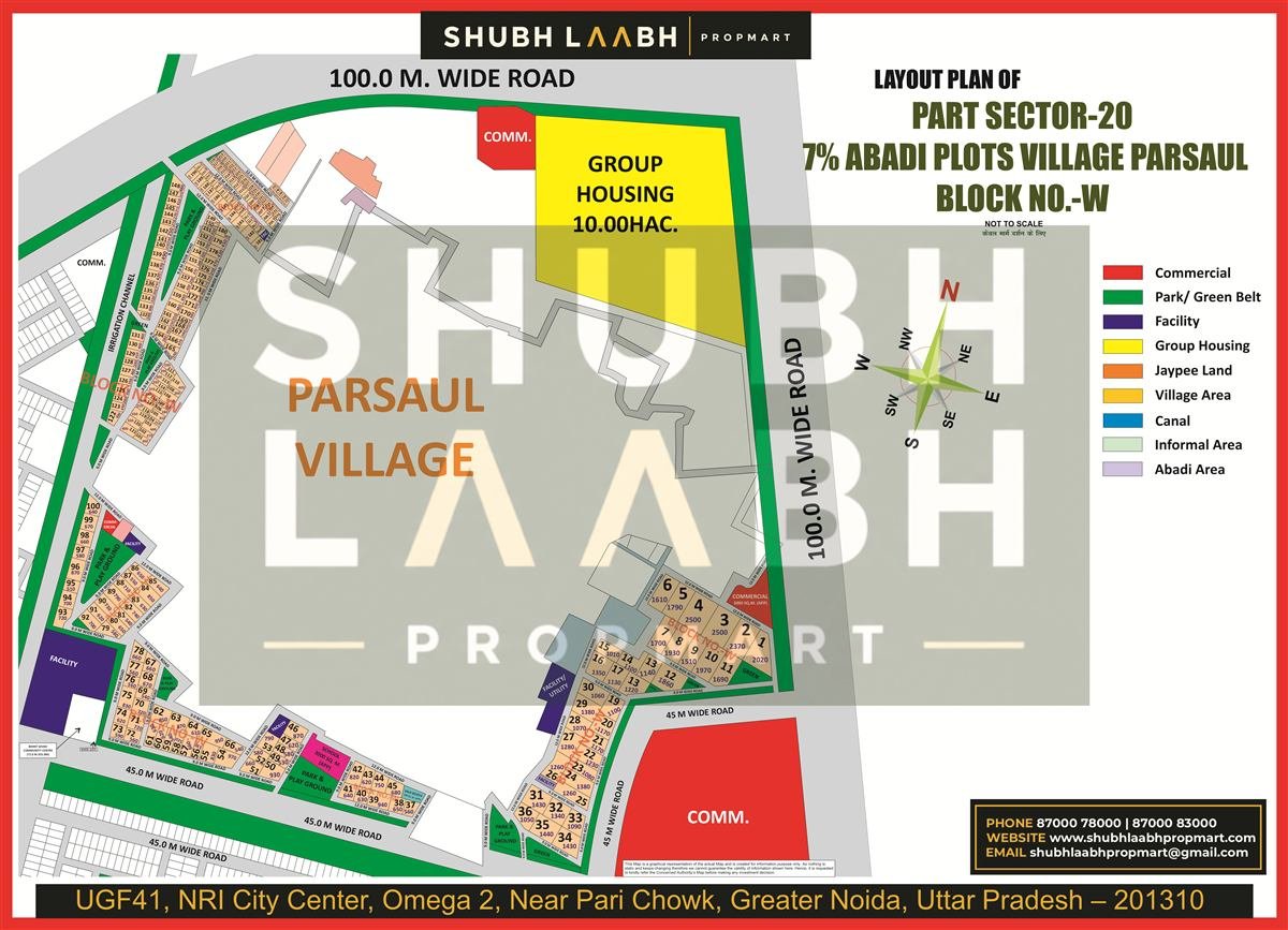 Village Abadi — Parsaul Part Sector 20 map