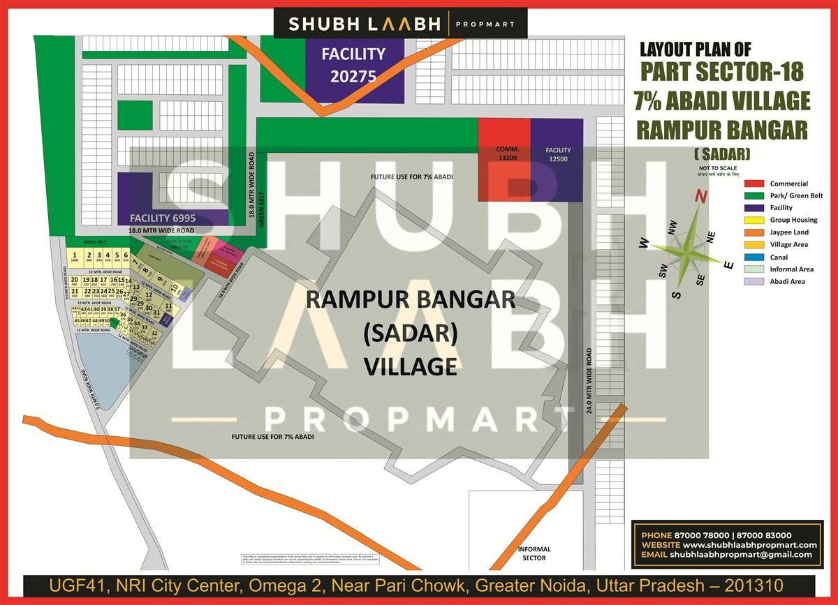 Village Abadi — Rampur Bangar (Sadar) map