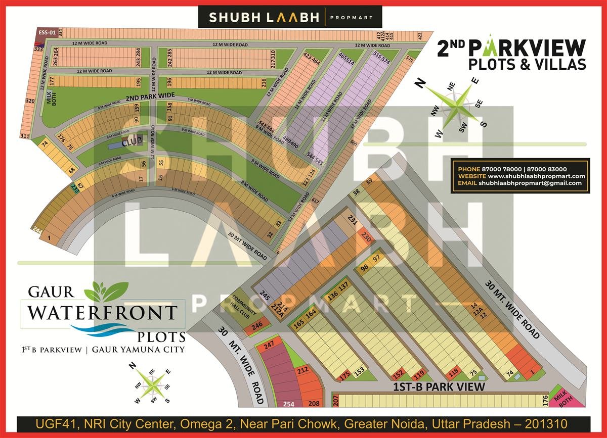 Gaur Yamuna City — 2nd Parkview and Waterfront map
