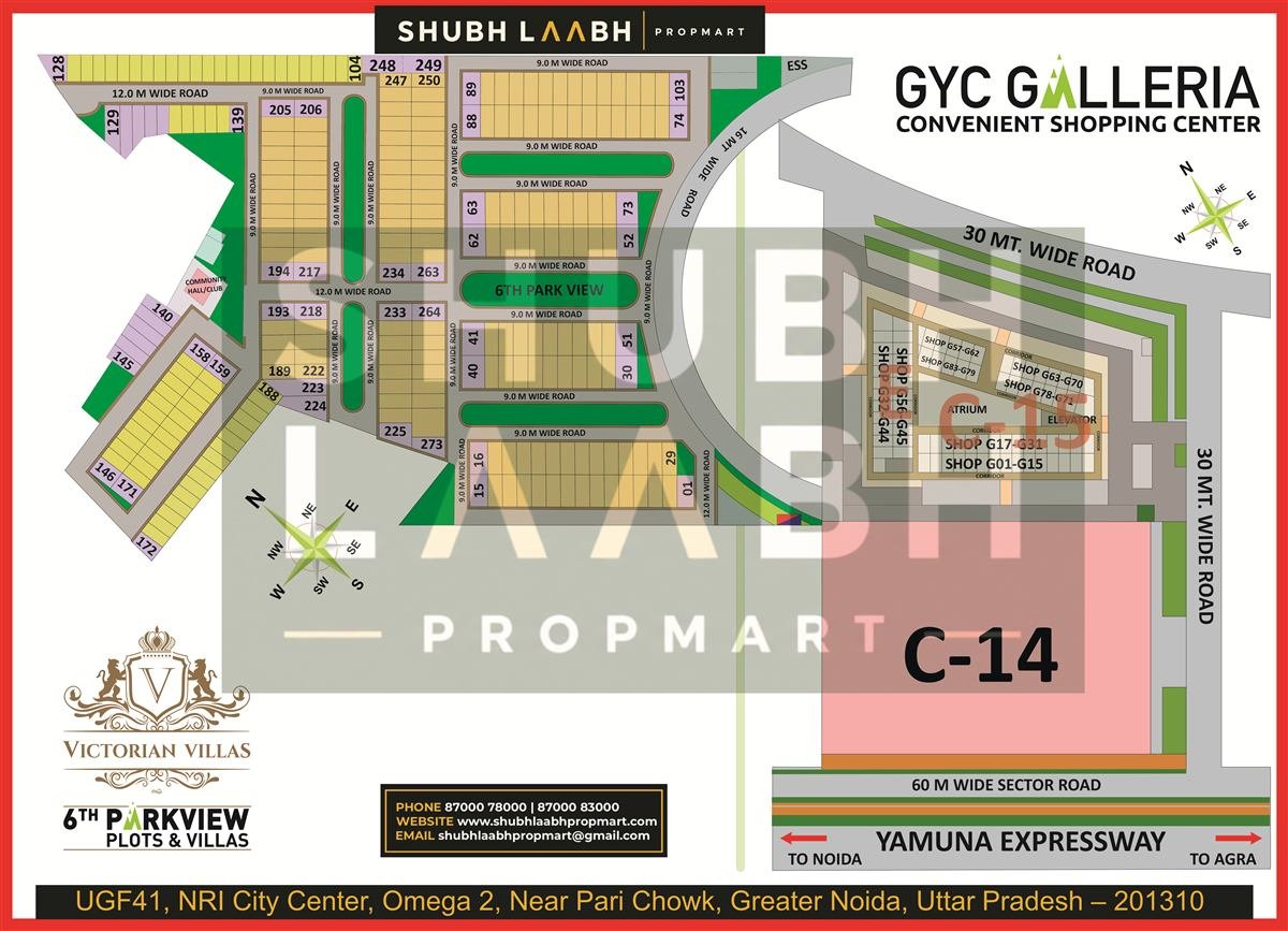 Gaur Yamuna City — Galleria and 6th Parkview map