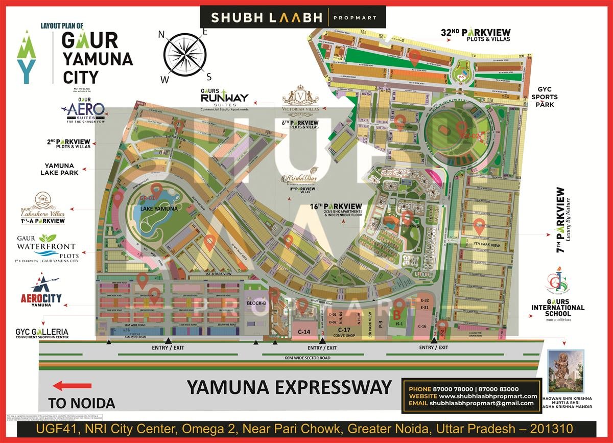Master Plan — Gaur Yamuna City map