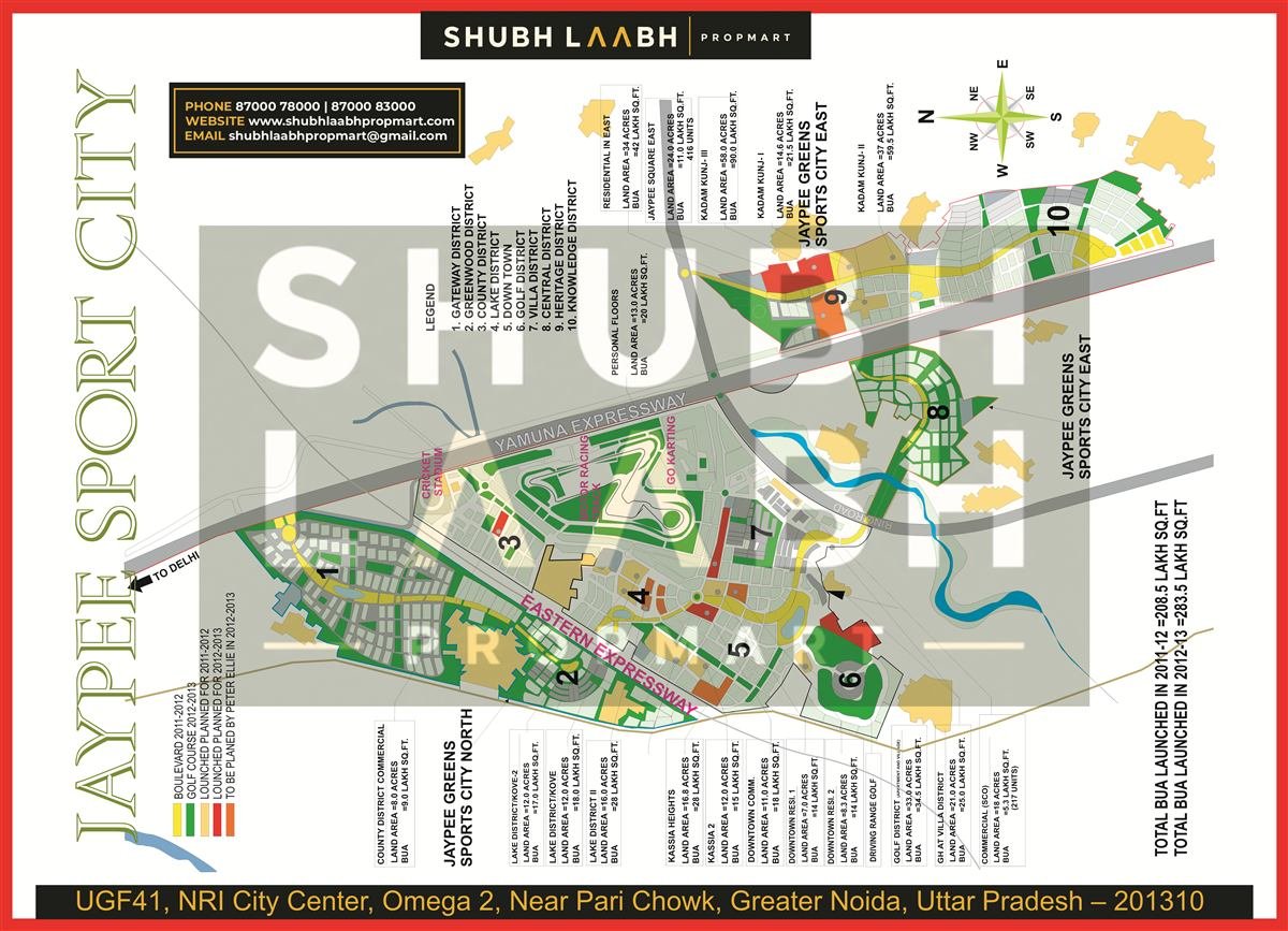 Master Plan — Jaypee Sports City map