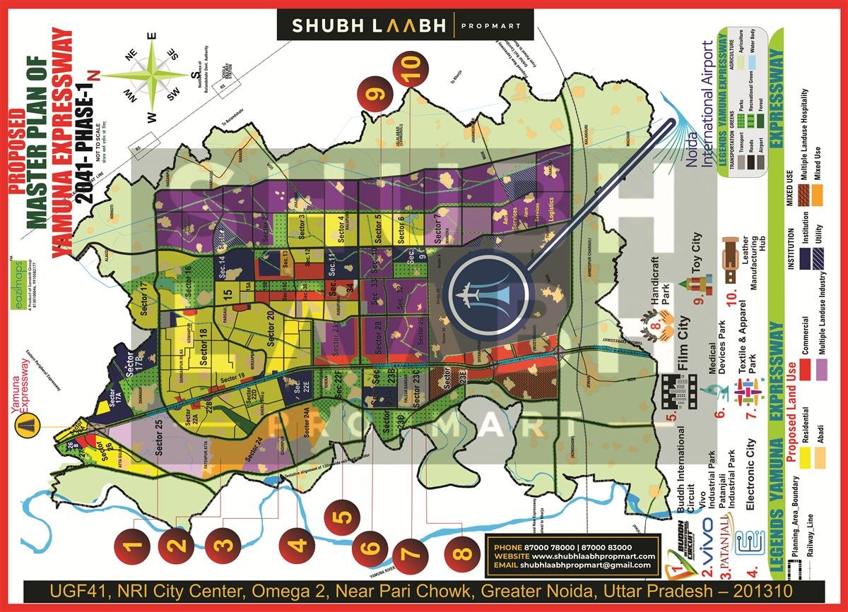 Yamuna Master Plan 2041 — Earlier Layout map