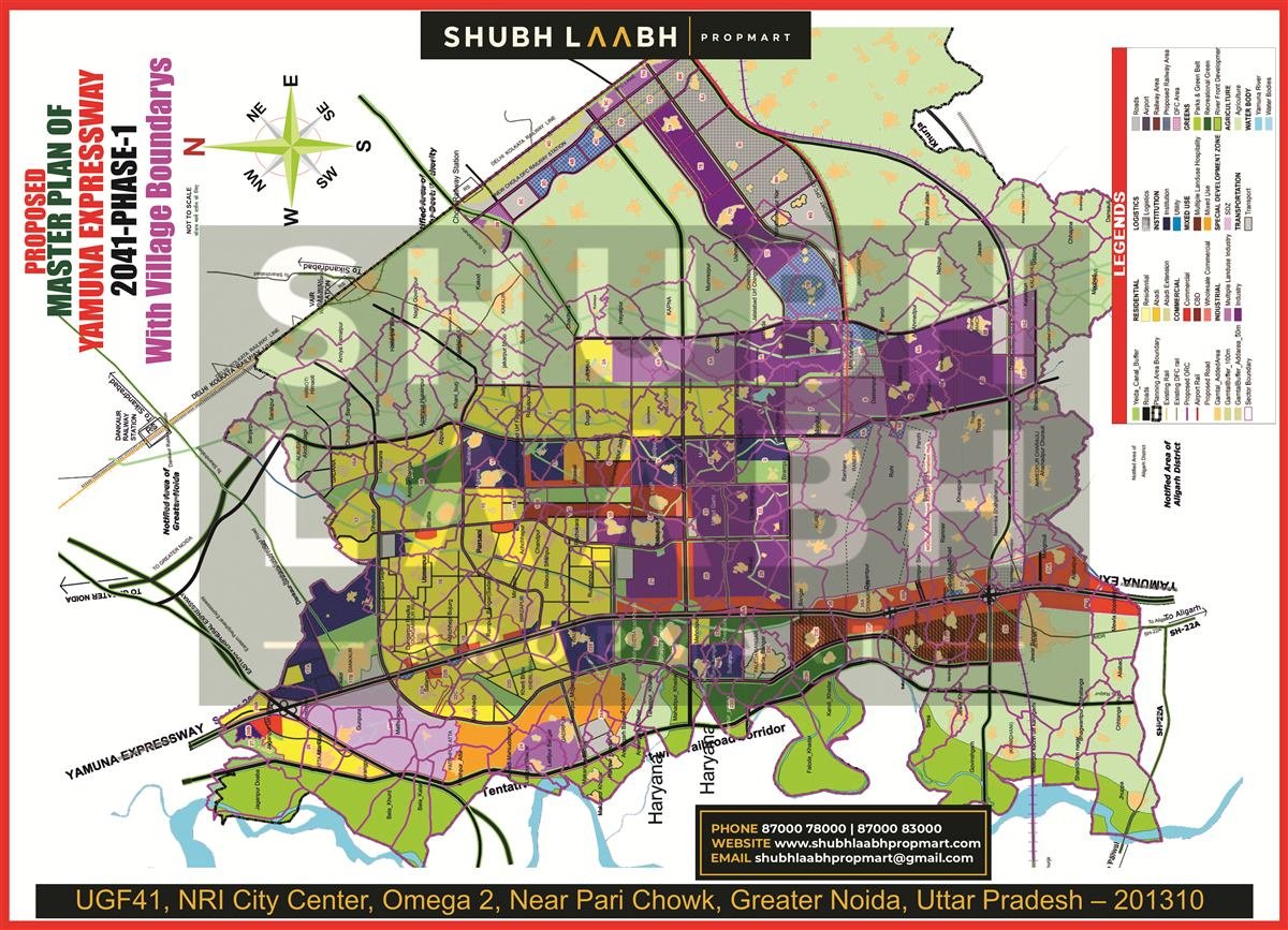 Yamuna Master Plan 2041 — Village Demarcation map