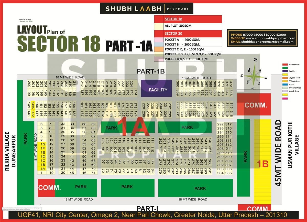 Sector 18 Pocket 1A map