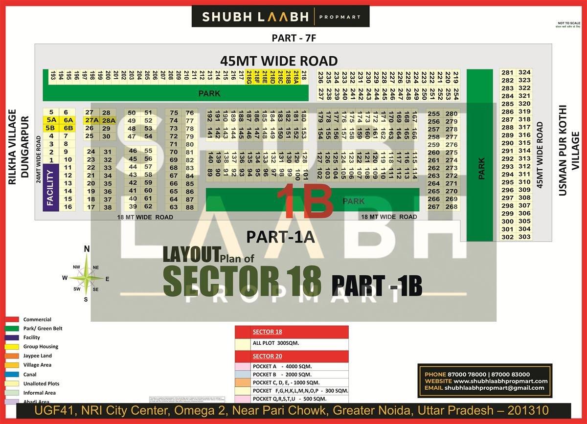 Sector 18 Pocket 1B map