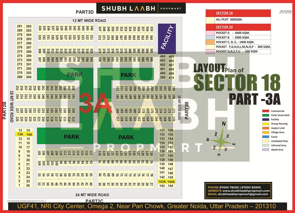 Sector 18 Pocket 3A map