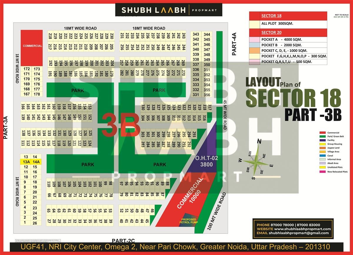 Sector 18 Pocket 3B map