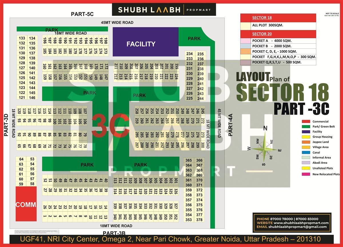 Sector 18 Pocket 3C map