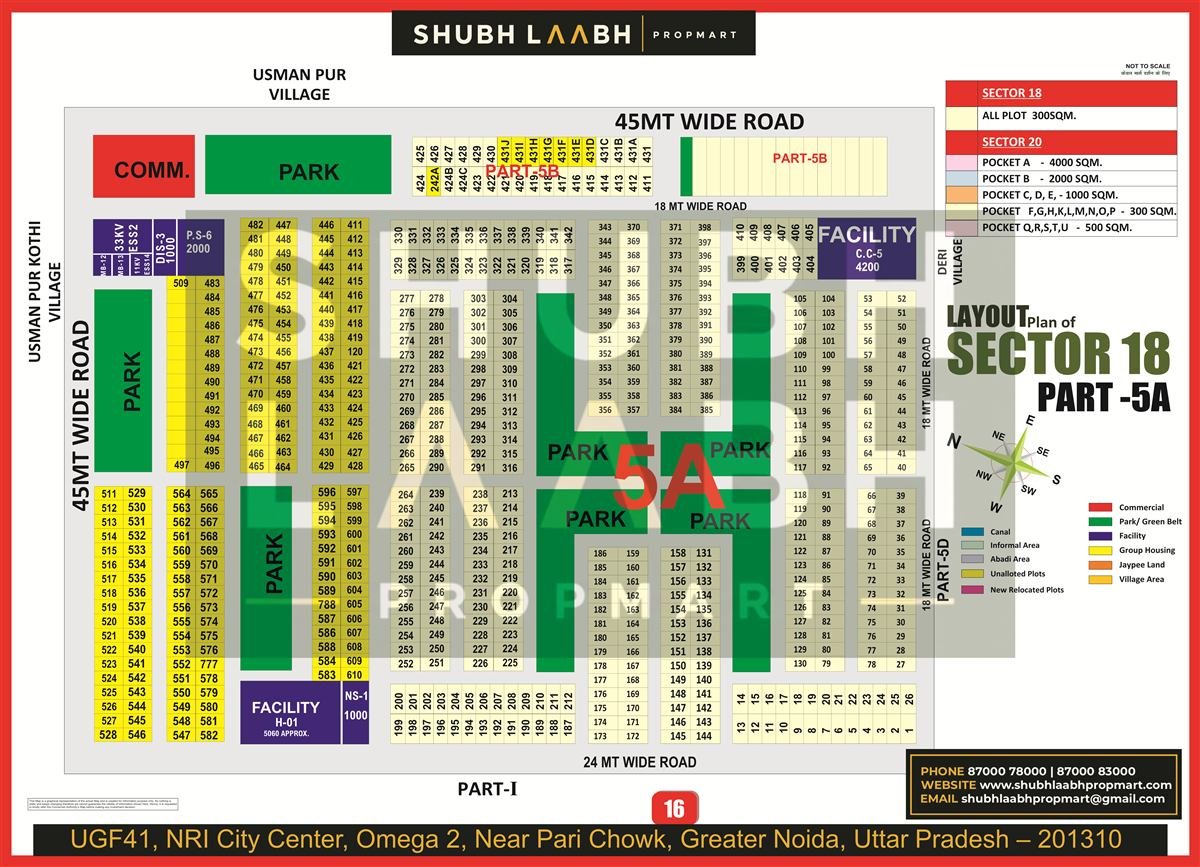 Sector 18 Pocket 5A map