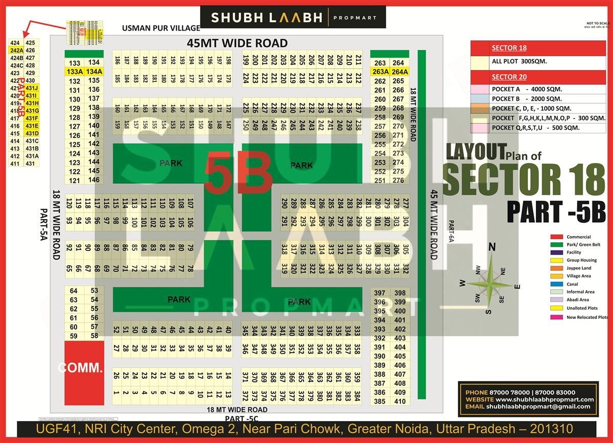 Sector 18 Pocket 5B map