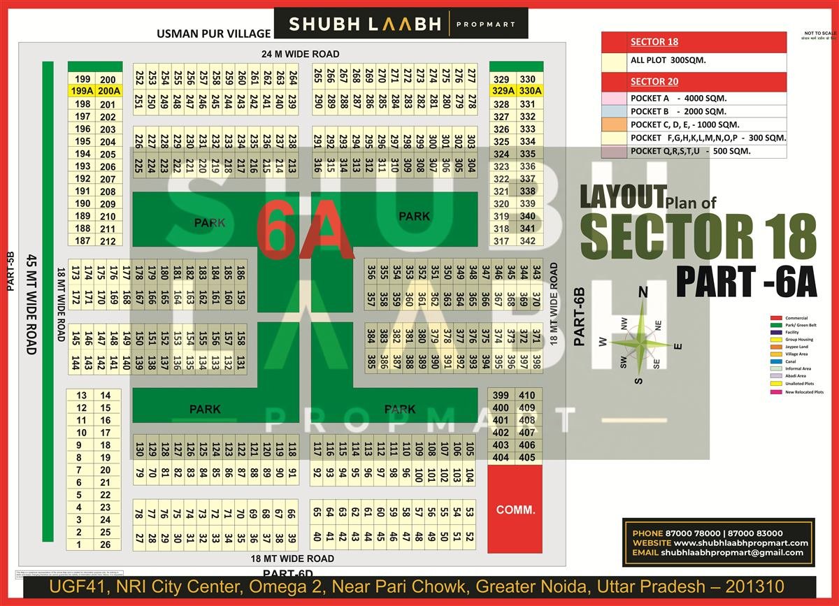 Sector 18 Pocket 6A map
