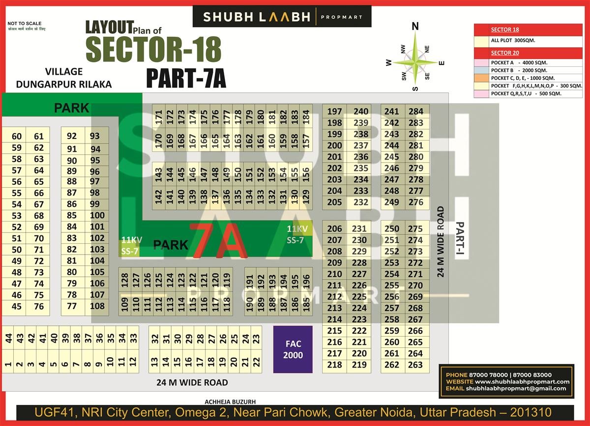 Sector 18 Pocket 7A map