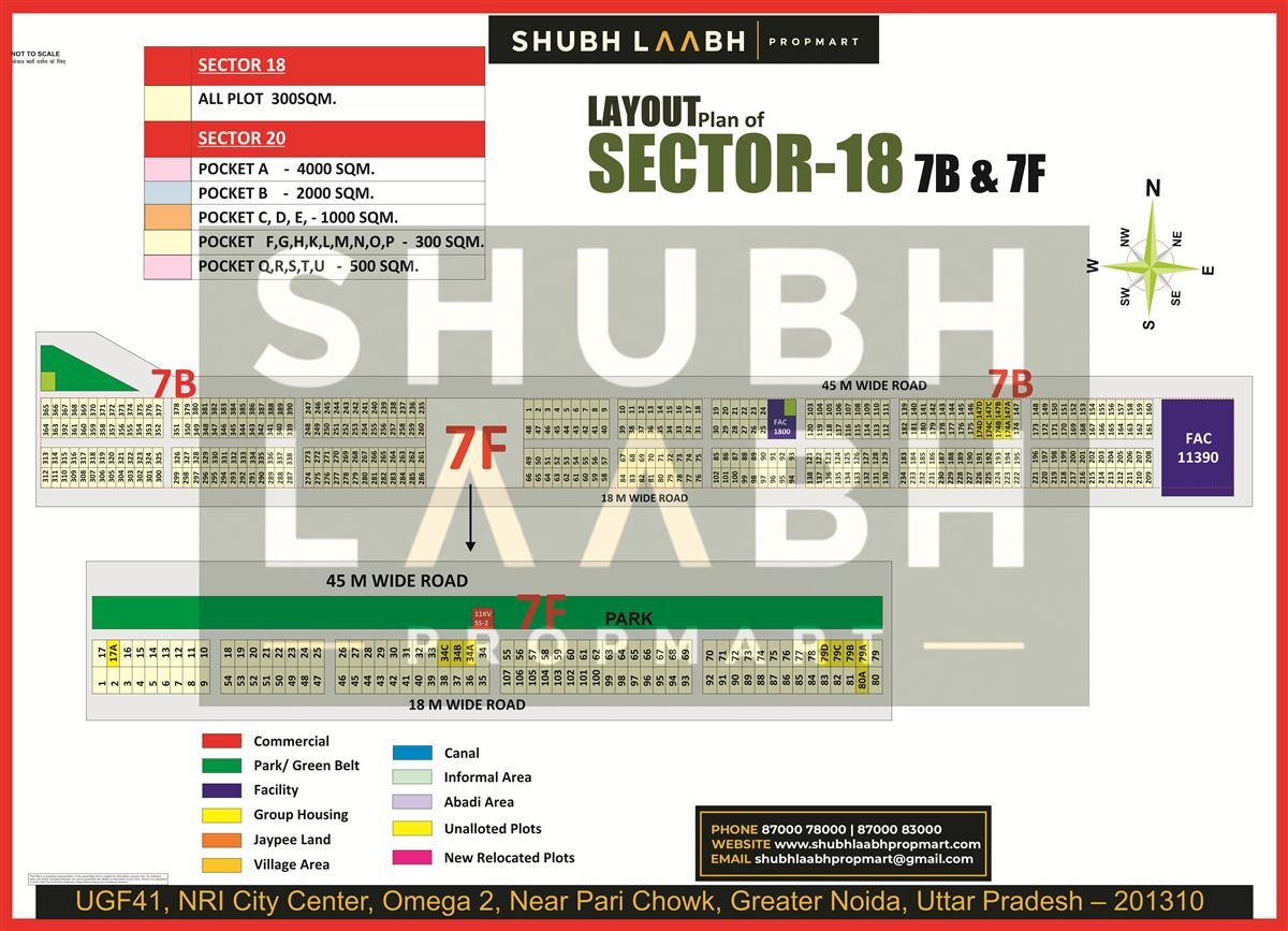 Sector 18 Pocket 7B and 7F map