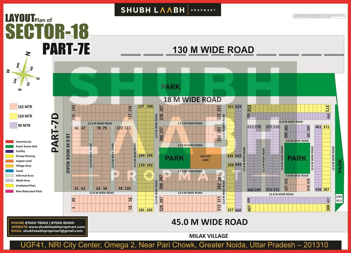 Sector 18 Pocket 7E map