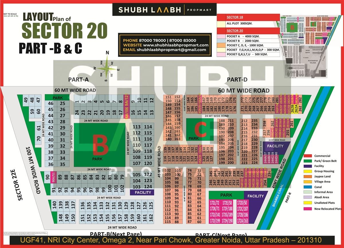 Sector 20 Pocket B and C Part-1 map