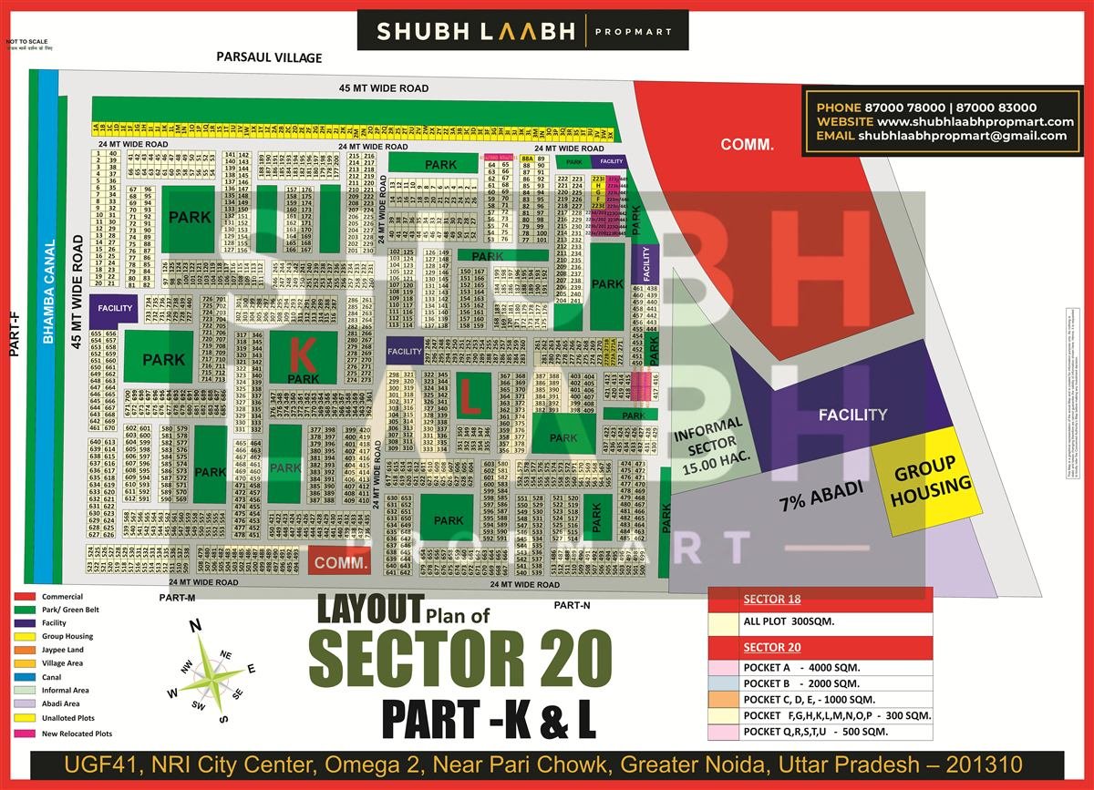 Sector 20 Pocket K and L map