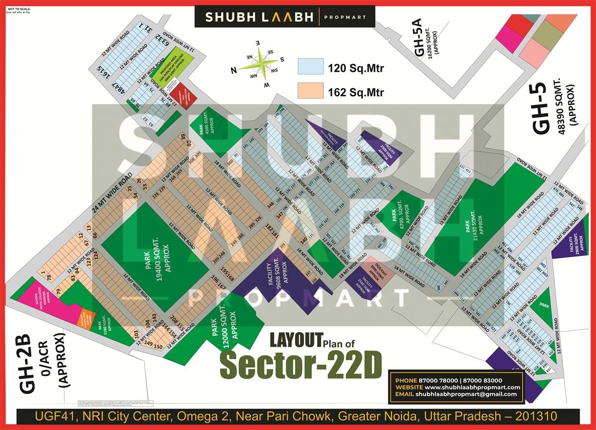 Sector 22D A and B Block map