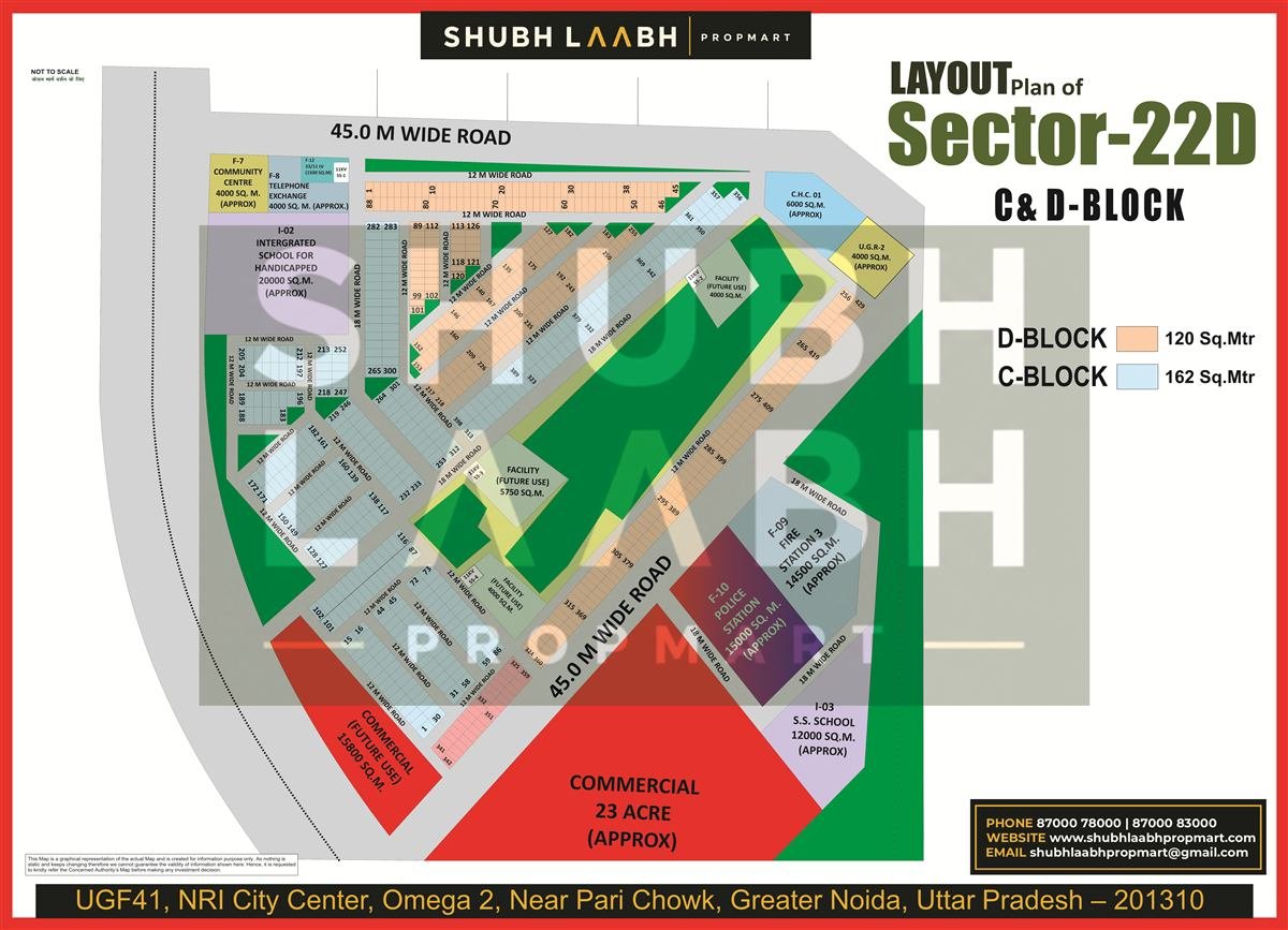 Sector 22D C and D Block map