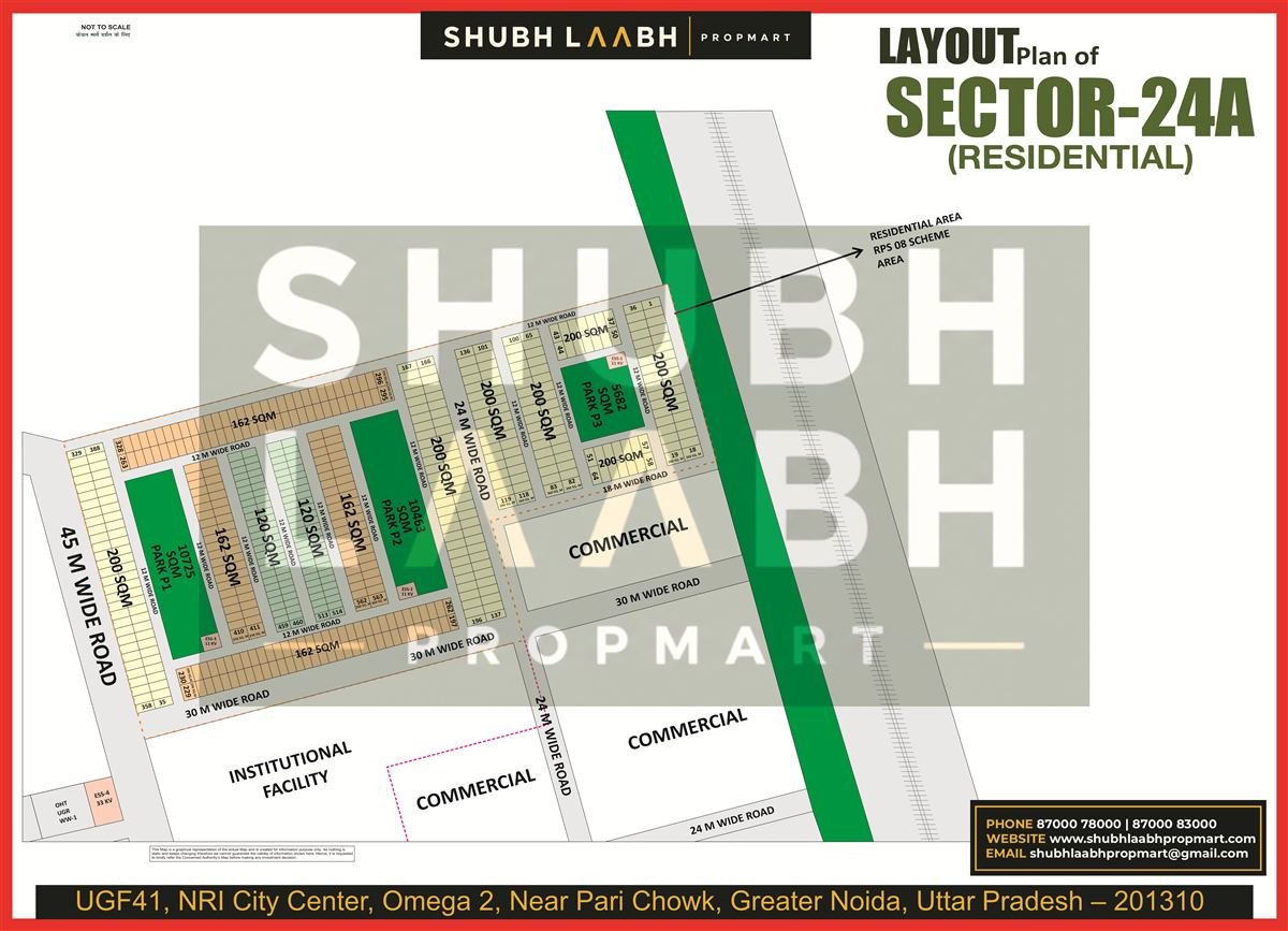 Sector 24A Residential map